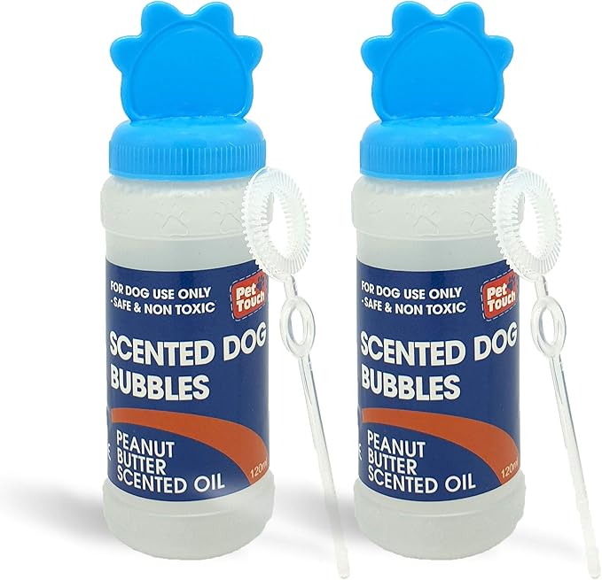 2 X 120 ml Blowing Bubbles for Dogs that contains SCENTED in BEEF and