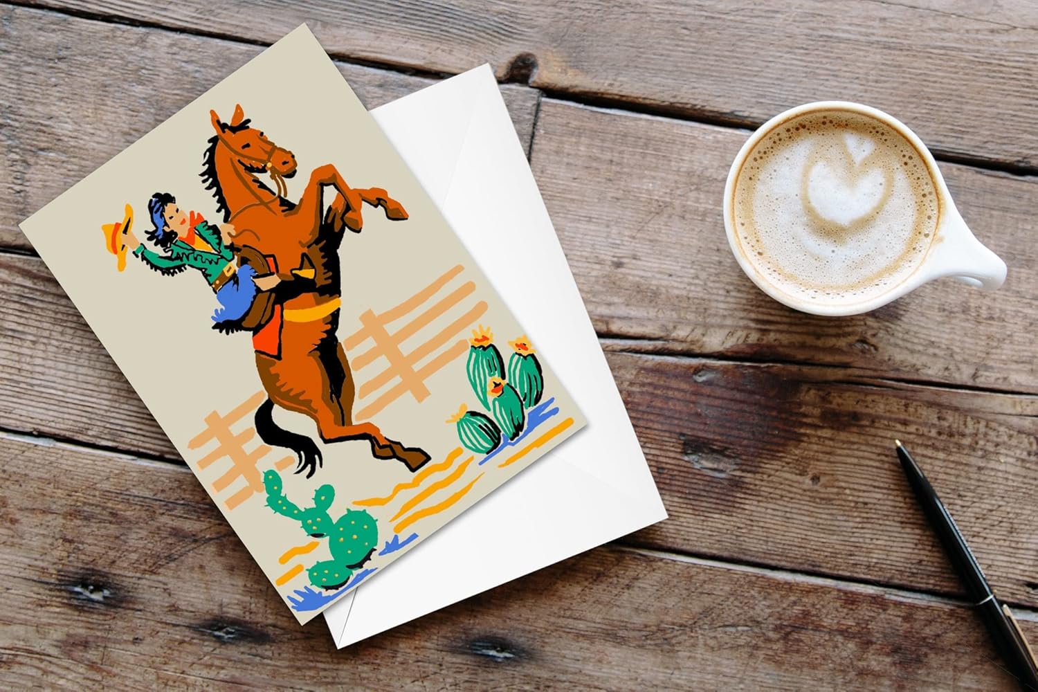 Stonehouse Collection | Custom Cowgirl Boxed Blank Thank You Note Cards | 24 Personalized Boxed Cards & Envelopes | Western Note Cards | USA Made (Personalization)