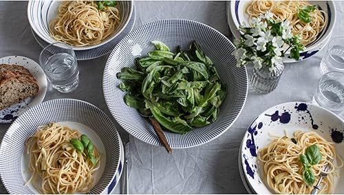 Miniatura 4 de Royal Doulton Pacific Dots Set de vajilla de porcelana., plato de ensalada 23 cm, Azul