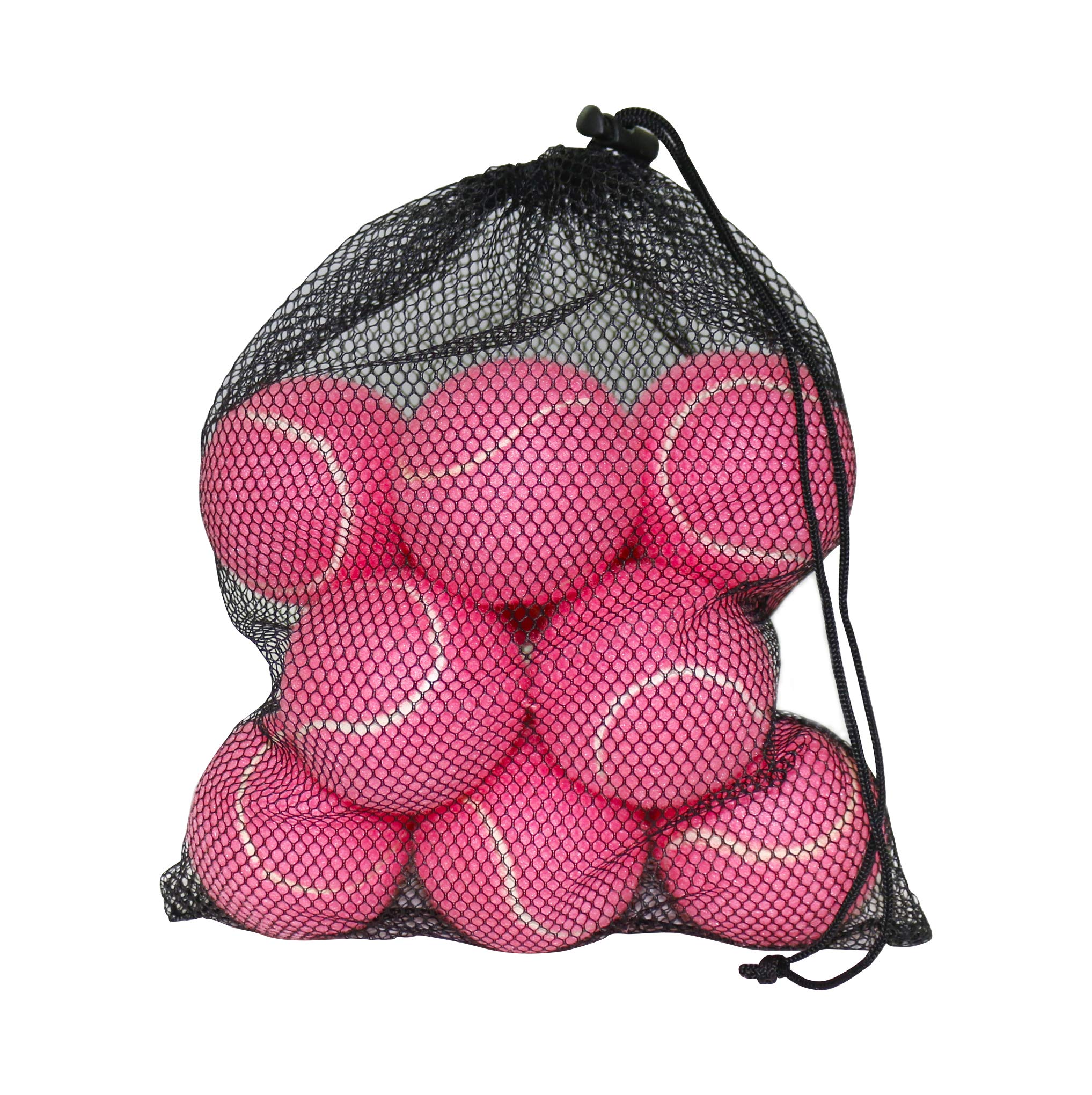 URBEST Tennis Ball 12 Packs Training Tennis Balls Practice Balls for Novice Player, Pet Dog Playing Balls with Mesh Carry Bag