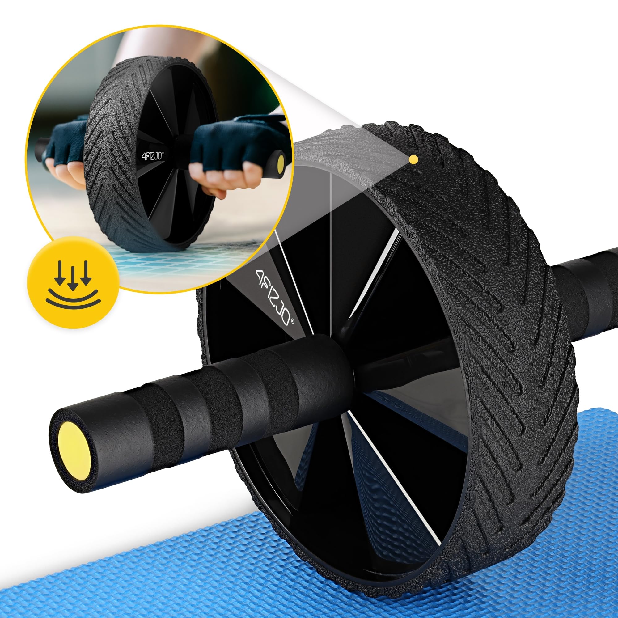 KOŁO ROLLER DO ĆWICZEŃ MIĘŚNI GŁĘBOKICH BRZUCHA TRENING W DOMU AB WHEEL