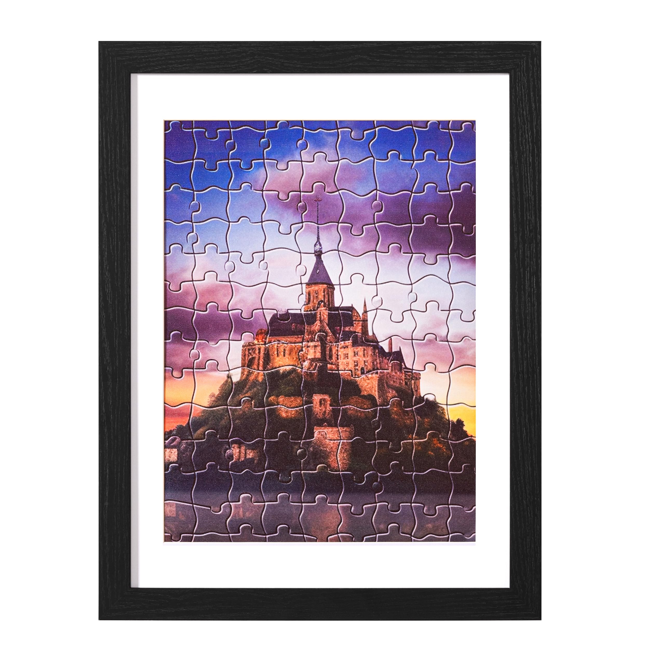 eletecpro 24x30 Picture Frame for Puzzles, Poster Frame for Decorating Living Rooms, Offices, or Hotels, Puzzle Frame Make Desirable Gifts for Puzzle & Art Lovers