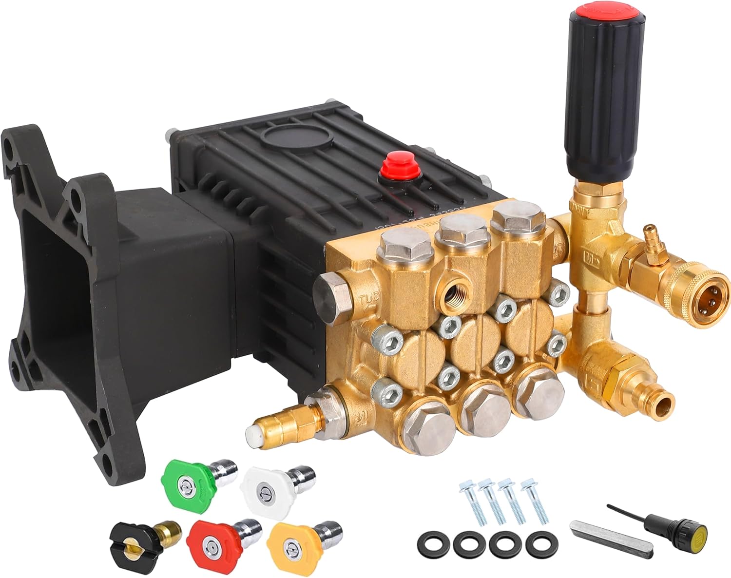 Bomba de lavado a presión, repuesto de bomba de lavadora de gas horizontal de 1 pulgada, bomba de lavado de piezas con descargador de ajuste de