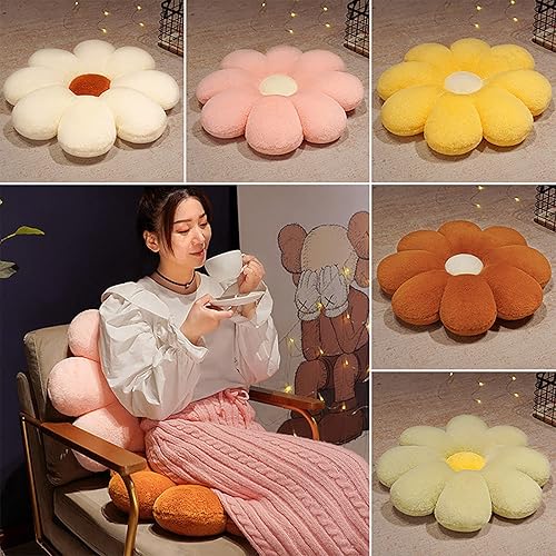 Miniatura 3 de Cojín de imitación de pétalos de piel de conejo, cojín para silla de oficina, dormitorio, ventana de bahía, cojín para sofá, cojín Vikcewn (15