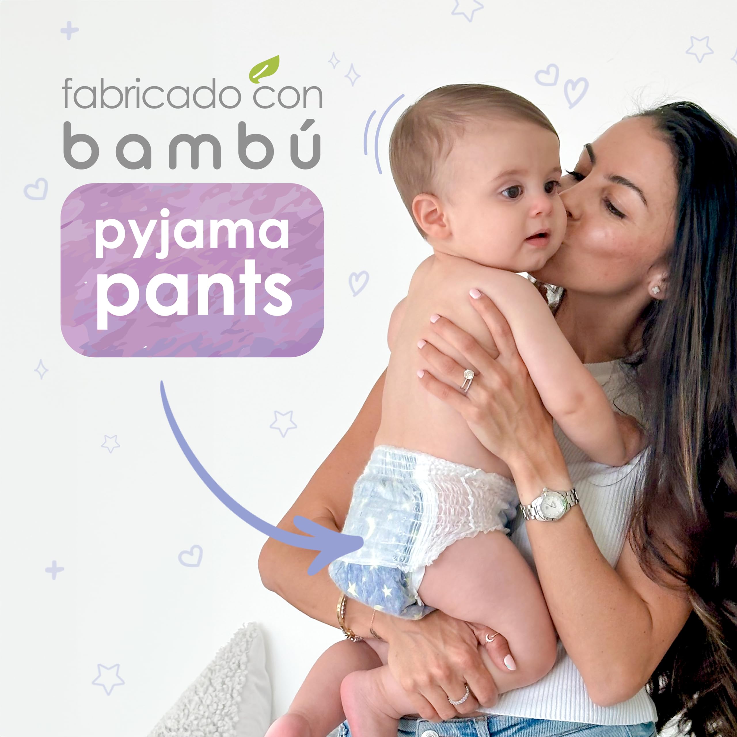 PureBorn Sweet Dreamer Pañales Braguitas de Noche, Talla 5 (12-17 kg), 60 Pañales, Protección Contra Fugas Durante la Noche, Absorción Extra, Confort en Seco, Indicador de Humedad