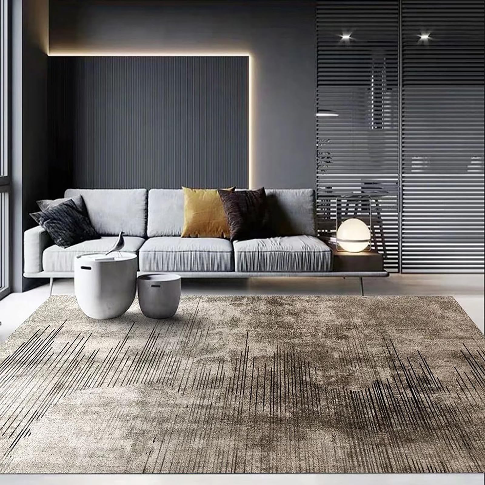 Tapis antidérapant et résistant aux taches 200x300 cm pour salon actif