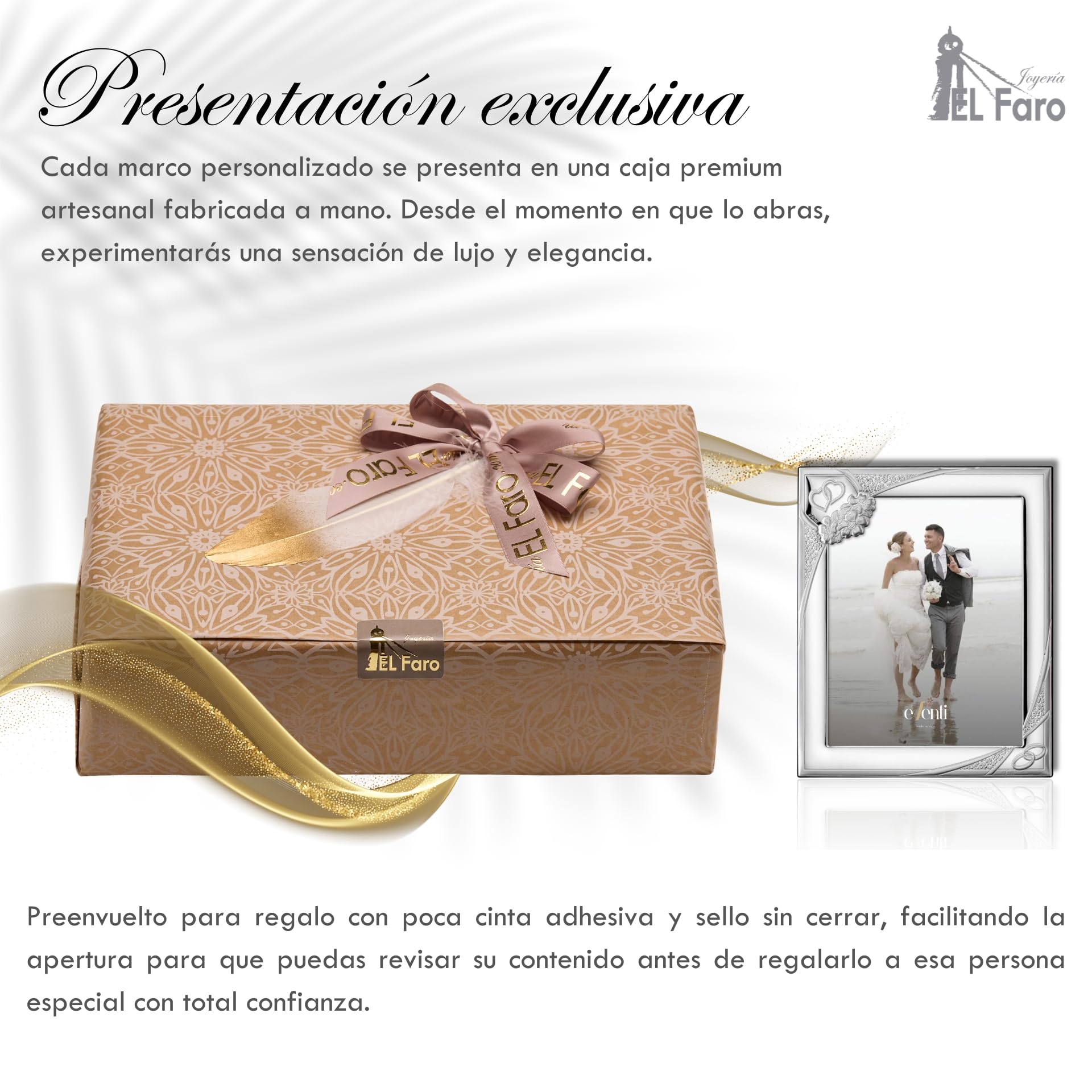 El Faro JOYERIA Marco fotos personalizado 15x20 | Estuche premium incluido