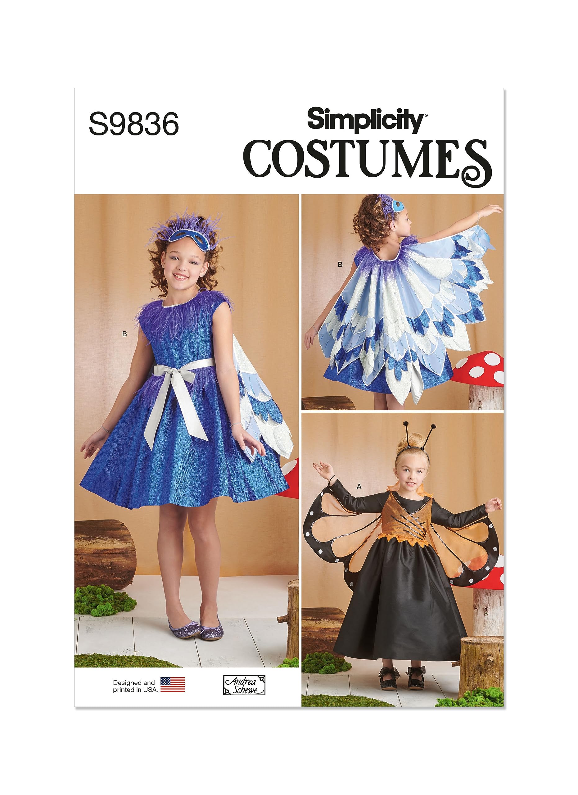 Patron Simplicity SS9836HH robe déguisement fille patron Andrea Schewe couture enfant