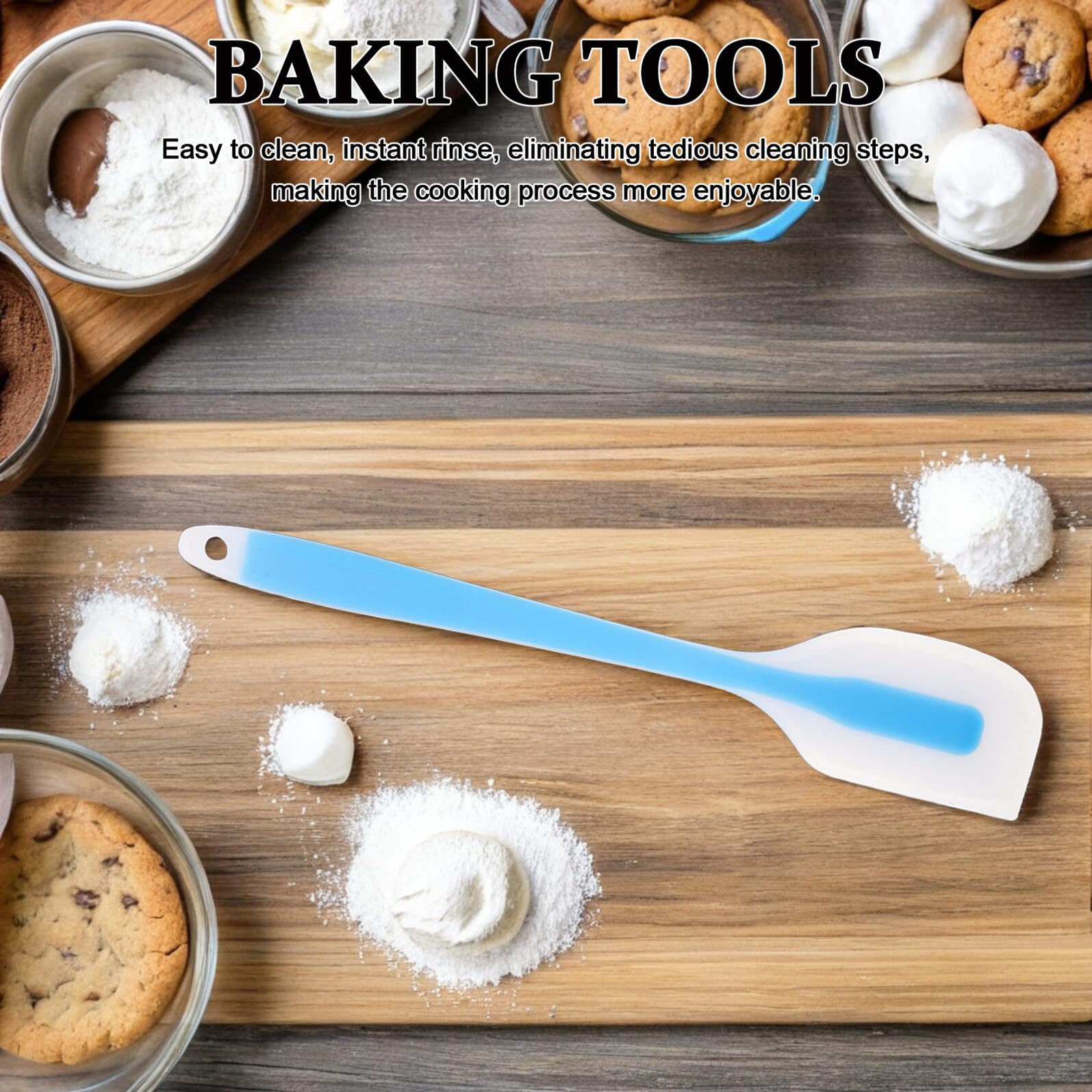 Mikinona 20 Stück Teiliges Silikonspatel- Hitzebeständige Nahtlose Teigschaber für Backen und Kochen Flexibler Halbtransparenter Kuchenspachtel Spülmaschinenfest zum Cremigen Tortenauftrag