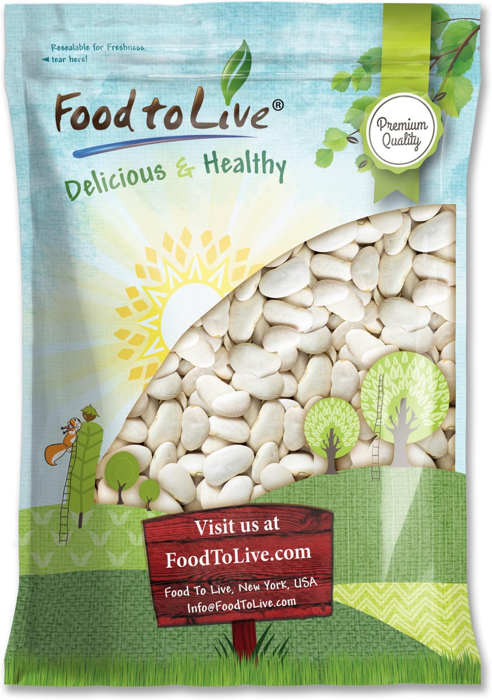 Amazon.com : Large Lima Beans, 10 Pounds - Dry Butter Beans. Creamy ...