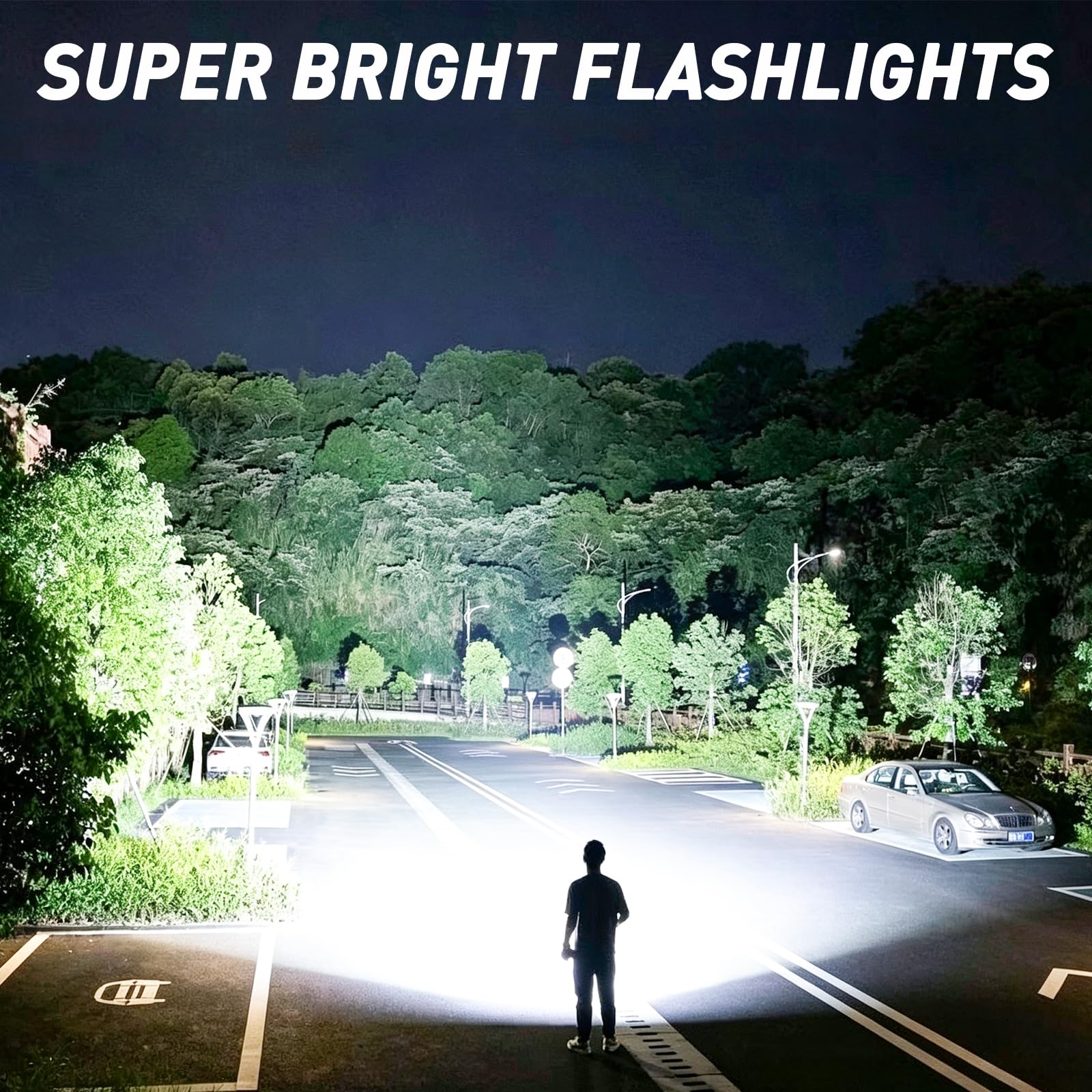 Paquete de 3 linternas LED recargables, 99000 lúmenes