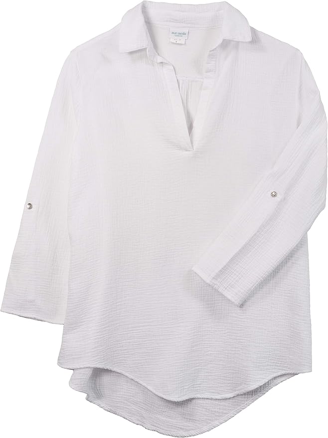 white long sleeve sun shirt