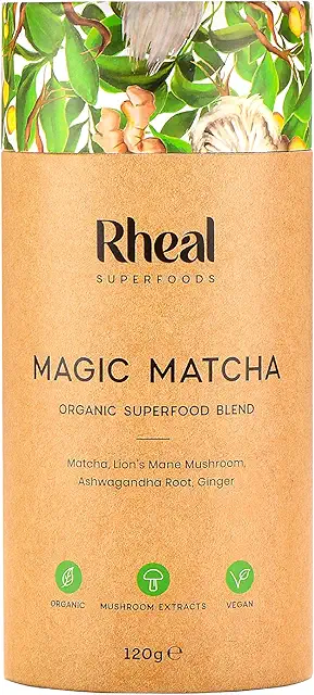 Organic Magic Matcha Powder with Lion's Mane & Ashwagandha - 120g Whole Foods Matcha