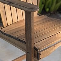 Vista 7 de Christopher Knight Home Malibu Taburetes de bar Adirondack de madera de acacia para exteriores, juego de 2 piezas, teñido natural