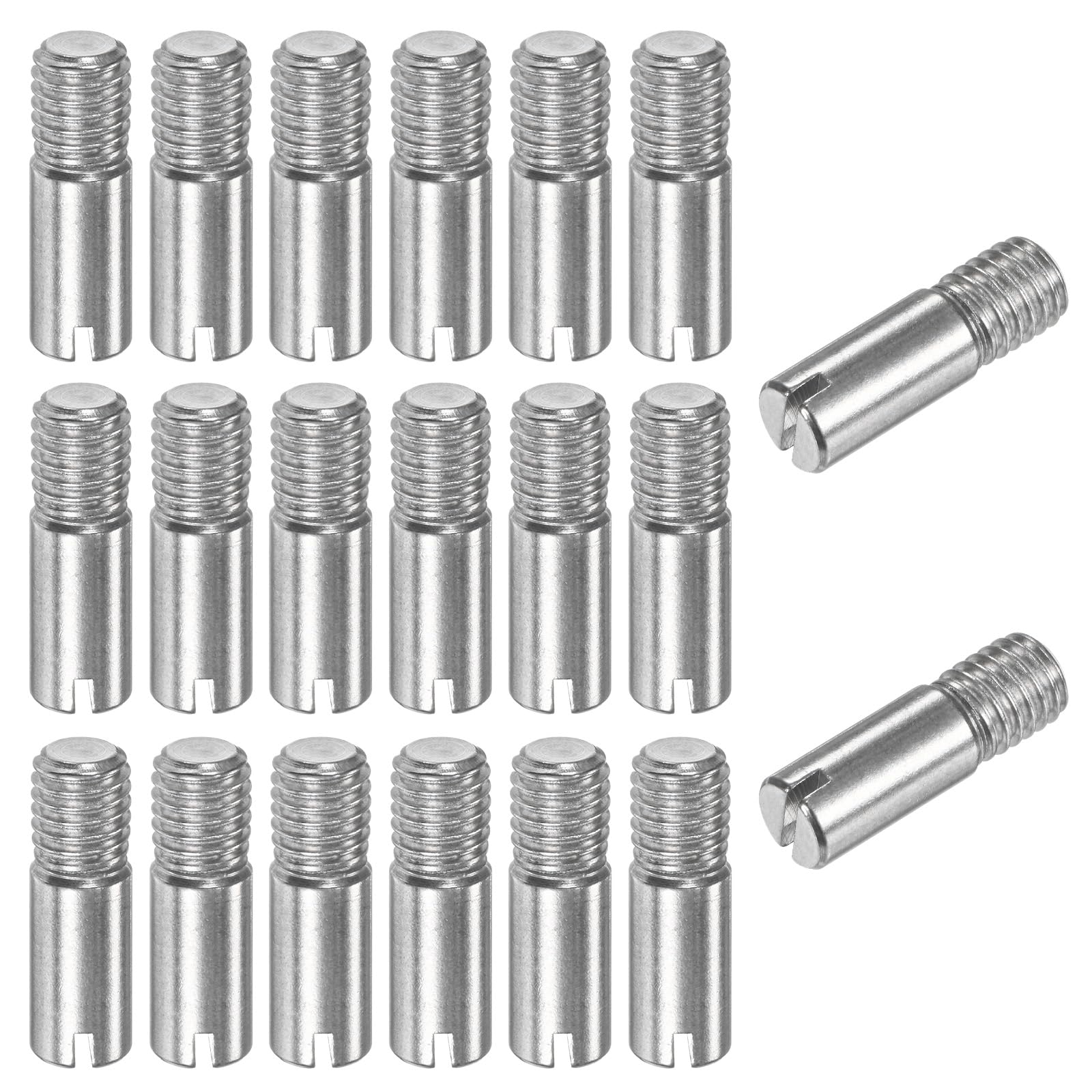 M METERXITY 20-Pack M8 x 25mm Slotted Cylindrical Pin Dowel