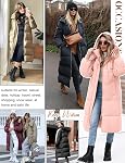 HEEKPEK Womens Long Winter Jackets Puffer Coats Quilted Thicken Warm Puffy Outwear Jacket with Hood and Pockets