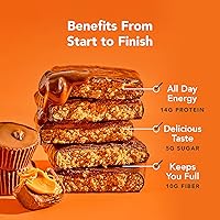 Vista 96 de ALOHA Barras de proteína orgánicas a base de plantas, expreso de chocolate (85 mg de cafeína), 12 barras, veganas, bajas en azúcar, sin gluten