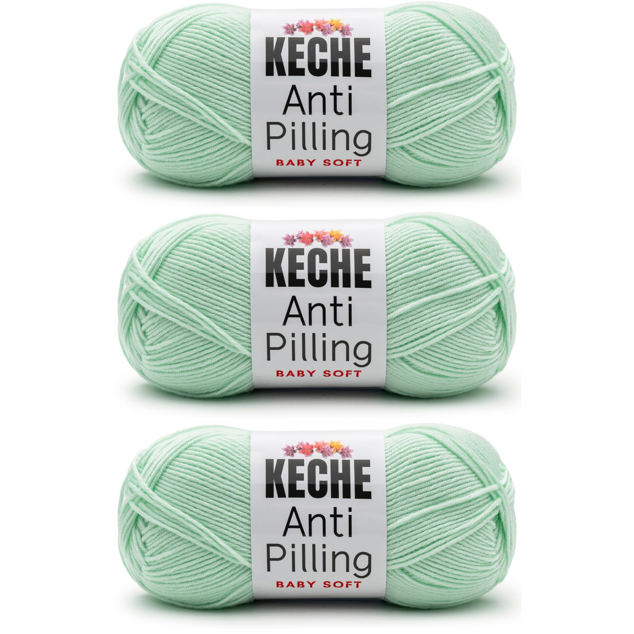 Soft DailyKnit DK Yarn, 100% Anti-Pilling Acrylic for Knitting Crocheting, Light Weight #3 (3.52 oz / 274 Yds) 1 Skein - Red — view 48