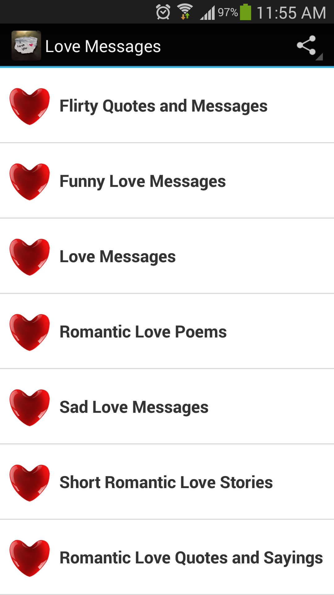 Love Messages App on Amazon Appstore