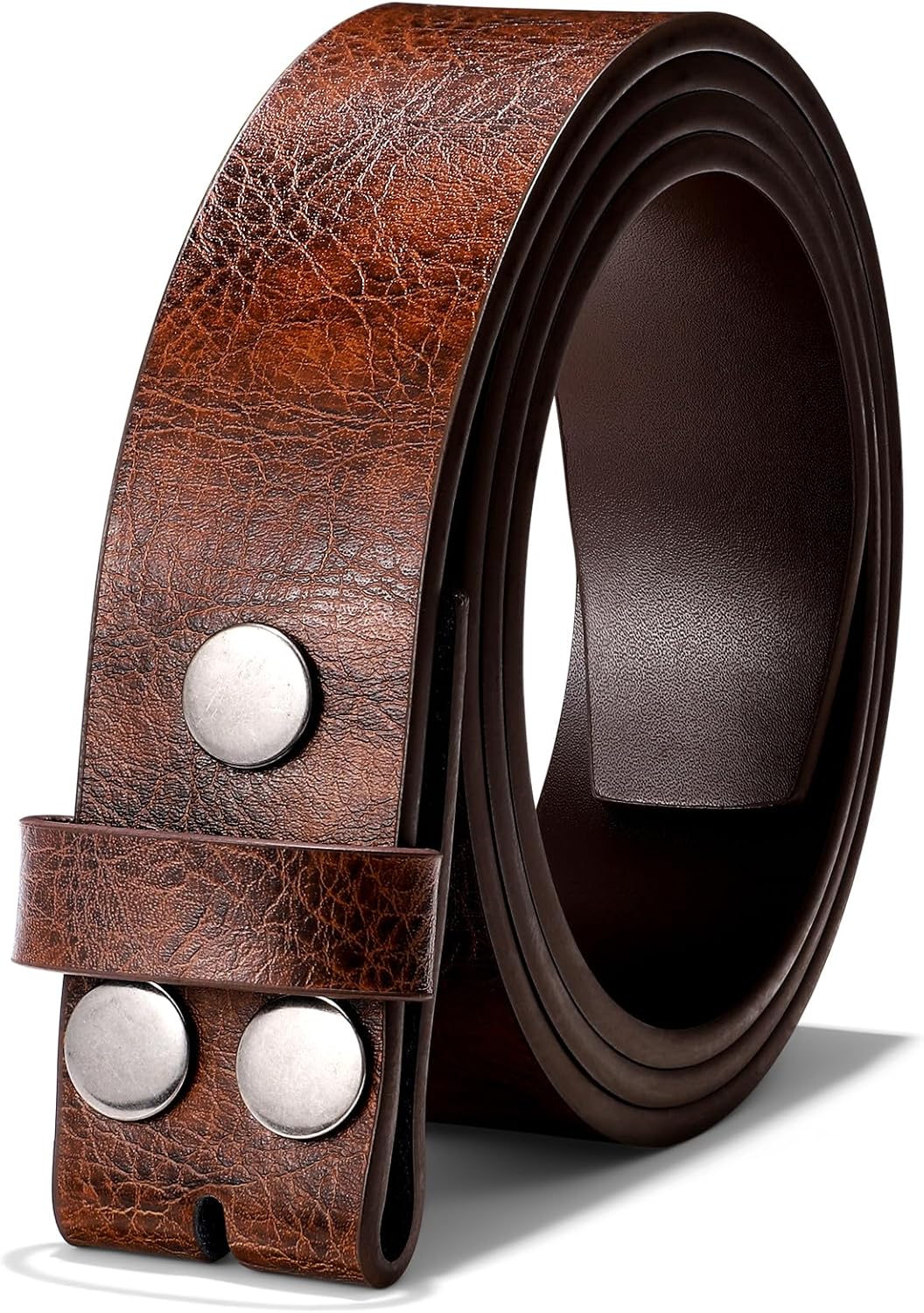 JasGood Ceinture Western En Cuir Pour Homme (sans Boucle), 3,8 Cm De Large, G Style Café, Für Taillengröße 90cm-99cm