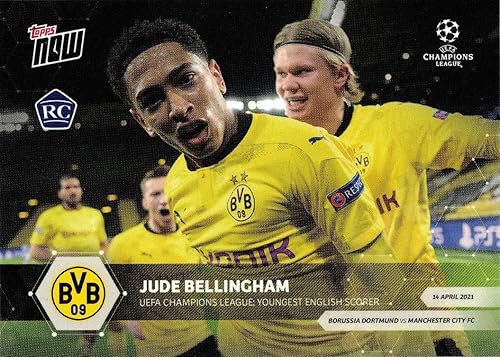 2020-21 Topps Now UEFA Champions League Soccer #65 Jude Bellingham Rookie Card wErling Haaland disponible en Yaxa Peru
