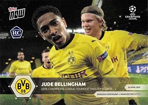 2020-21 Topps Now Champions League Soccer #65 Jude Bellingham Rookie Card | w/ Erling Haaland