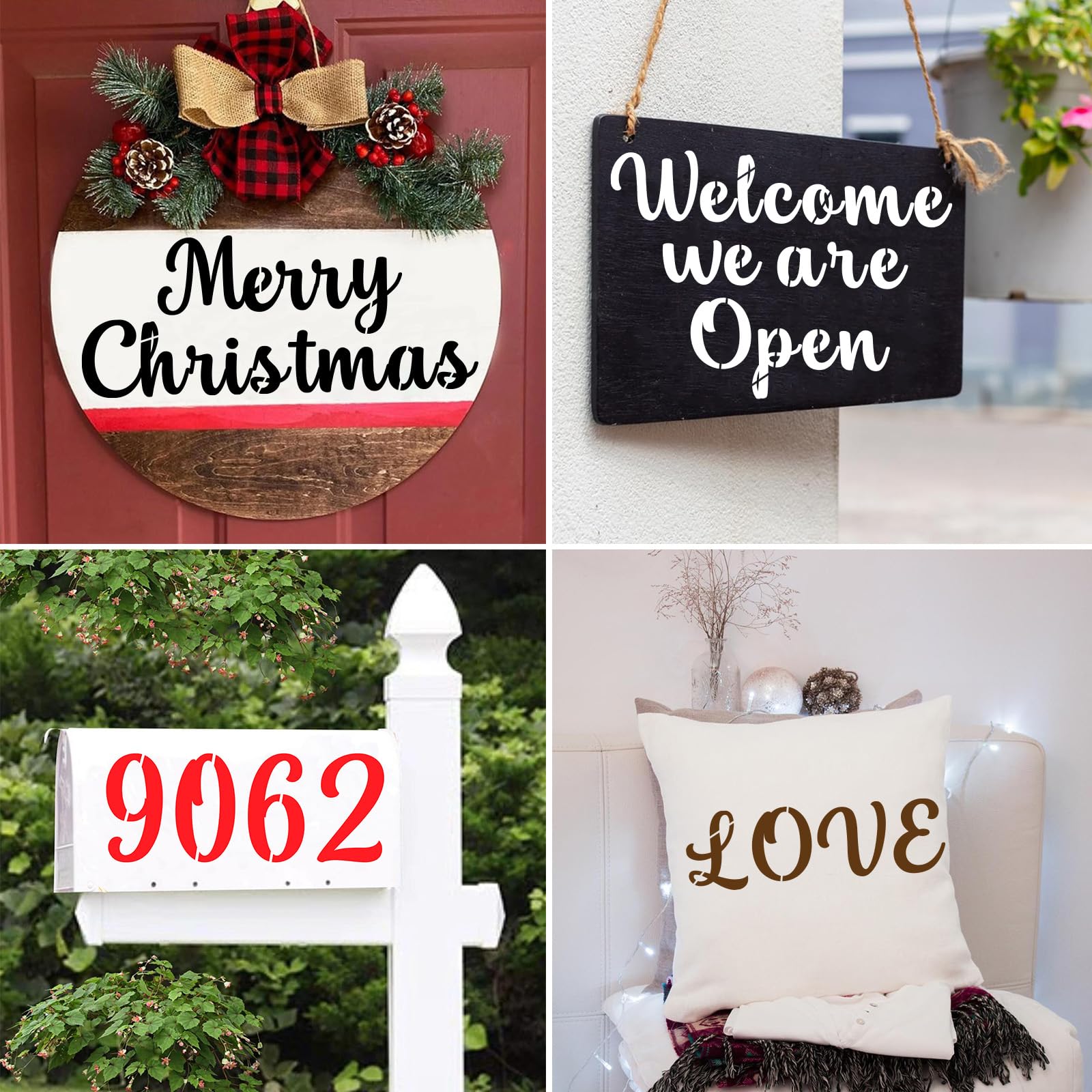 6 Inch Alphabet Letter Stencils For Painting - 70 Pack Letter And Number Stencil Templates With Signs For Painting On Wood Reusable Numbers And Letters Stencils For Chalkboard Wood Signs And Wall Art - View #2