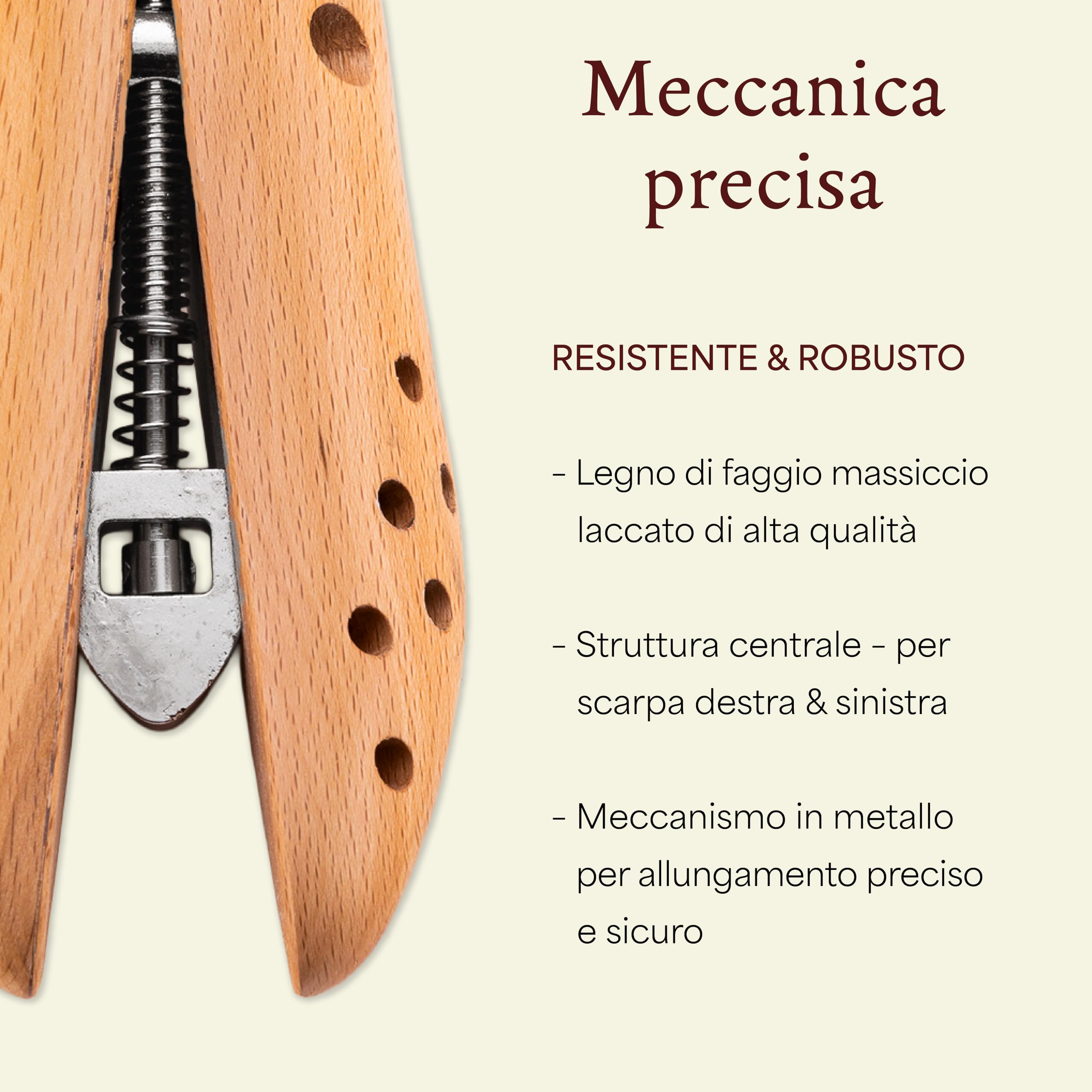 Langer & Messmer allunga scarpe da donne contro le pizzicature di scarpe, stivali o tacchi alti - in legno di faggio massiccio e meccanismo in metallo incluso spray allunga pelle 50ml