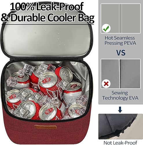 Miniatura 2 de Mochila enfriadora de campamento de 30 latas, suave mochila enfriadora aislada a prueba de fugas, bolsa de viaje impermeable para almuerzo, picnic,