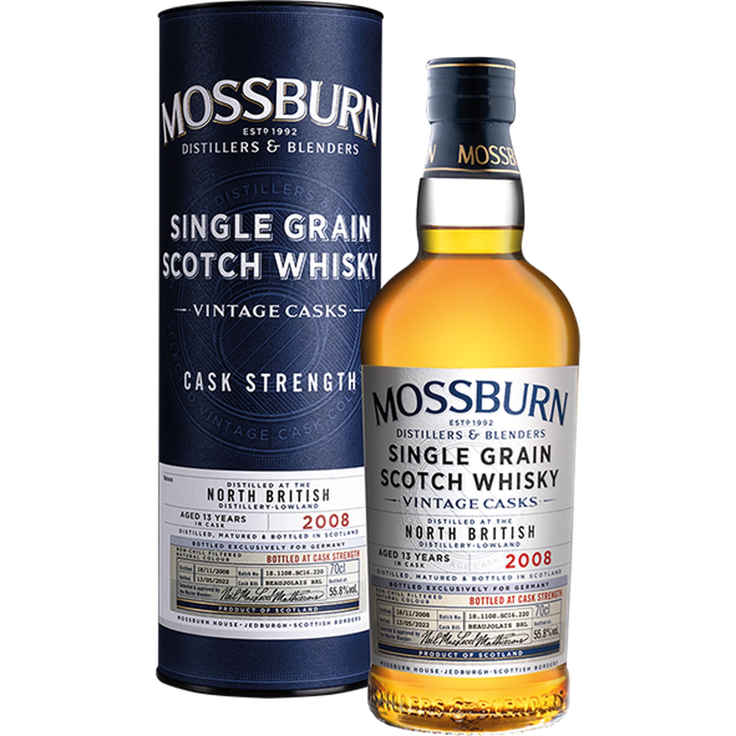 Marussia Beverages UK Mossburn North British Grain 13YO UK Whisky Schottland inkl. FeinWert E-Book (1 x 0.7 l)