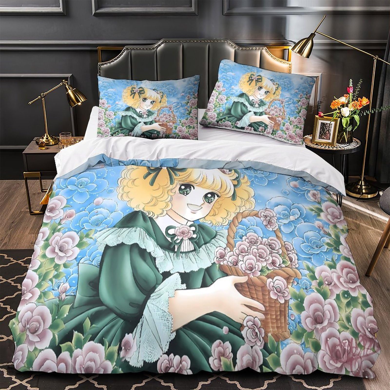 Housse de couette renard 260x220cm en microfibre 3D pour lit adulte