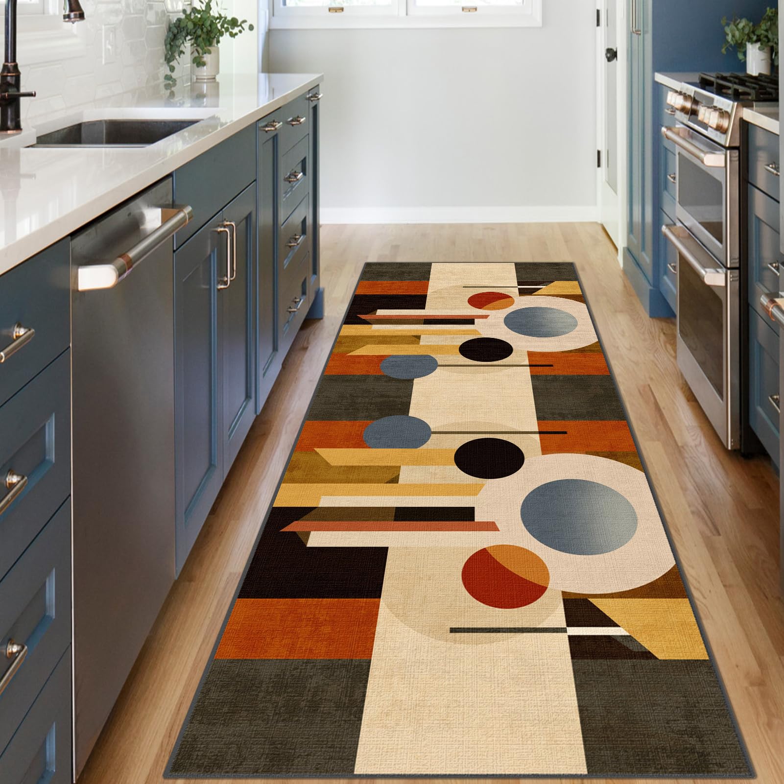 Tapis De Cuisine Devant Evier Tapis De Couloir Antidérapant Rectangle Lavable Tapis De Cuisine Long Moderne Classique Designs Tapis Sol Absorbant Tapis Sur Mesure Paillasson Au Mètre 80 x 150 cm