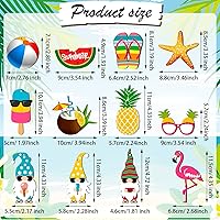 Vista 3 de Chunful 36 adornos para árbol de Navidad de verano, decoración colgante de madera para playa, rebanadas de madera, adornos de árbol de invierno