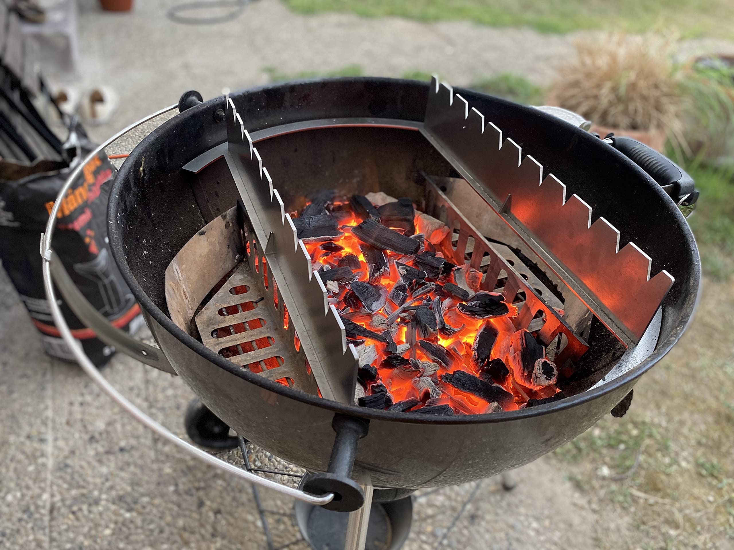 Spießbrudi Aufsatz für 10 Schaschlik-, Adana- oder Spieße Aller Art für Weber 57cm Kugelgrill
