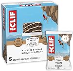 CLIF BAR Barres d'énergie, cookies & Créme, Granola Bar, Forte en protéines, contient 70% Ingrédients organiques, 340 g (paquet de 5)