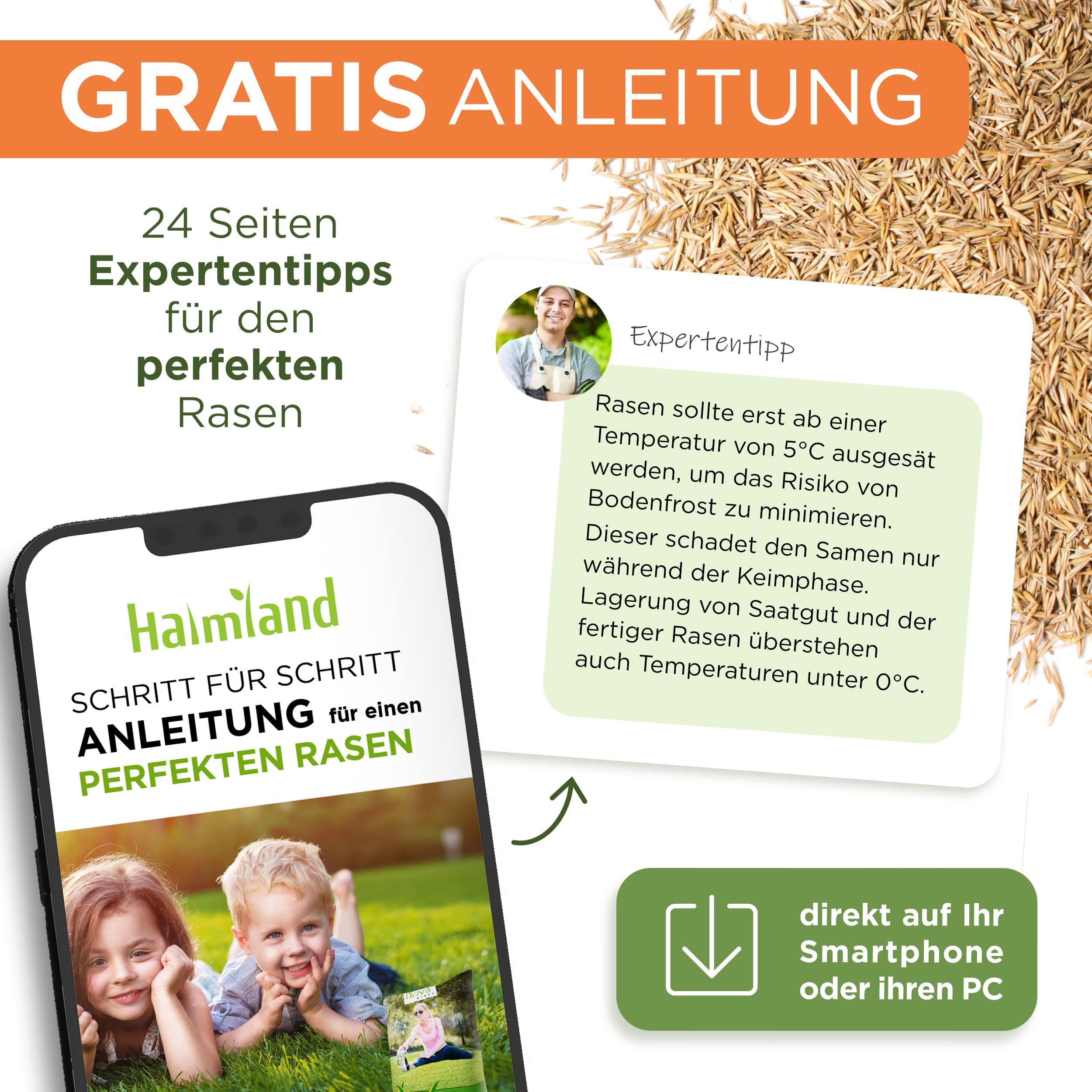 Schattenrasen Samen Rasensamen schnellkeimend Sommer 10 kg = 400 m² | Grassamen schnellkeimend für schattige Flächen | für Rasen Nachsaat | SEHR GUT getestet | Inkl. Rasensaat Anleitung