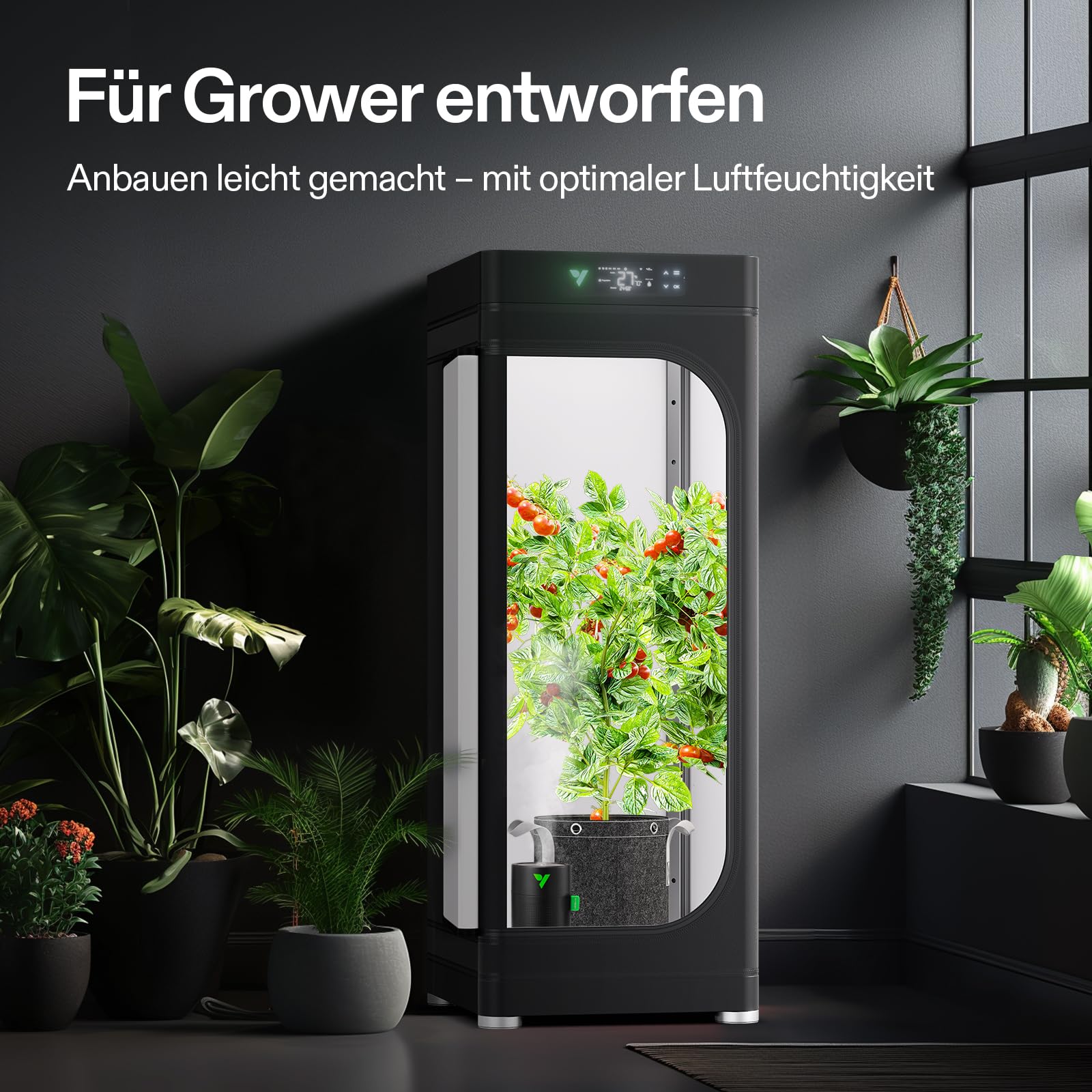 VIVOSUN AeroStream U075 USB-Luftbefeuchter, 750ml Kaltnebel Mini-Luftbefeuchter mit 2 Nebel-Modi, Automatische Abschaltung, Smarte Fernbedienung mit VGrow, Entwickelt für Growzelte
