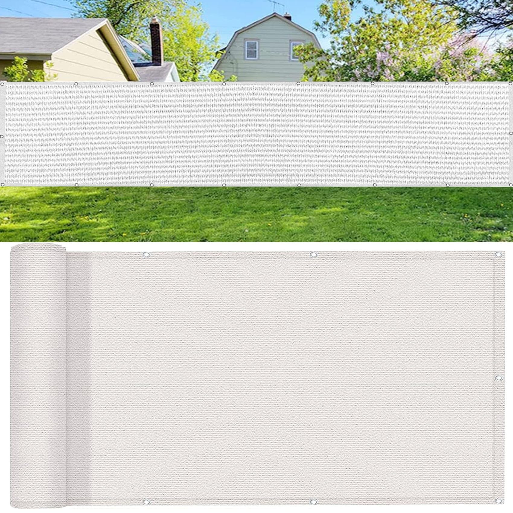 Pare vue pour balcon blanc oeillets résout vos problèmes de vis-à-vis