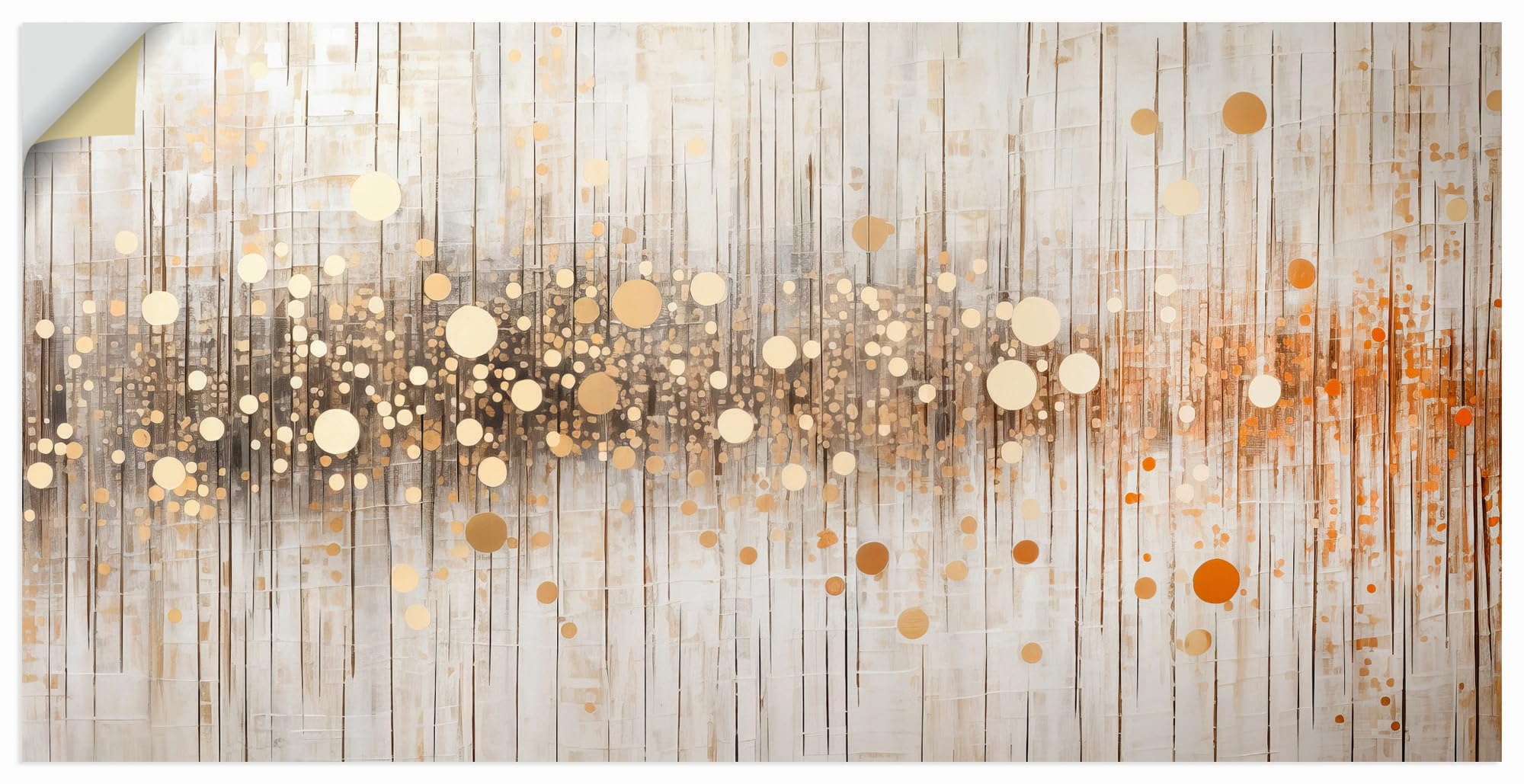 ARTland Wanddeko Wandtattoo selbstklebende Vinylfolie 100x50 cm Loft Deko Modern Abstrakt Linien Elegant Energie Geometrie U5EP