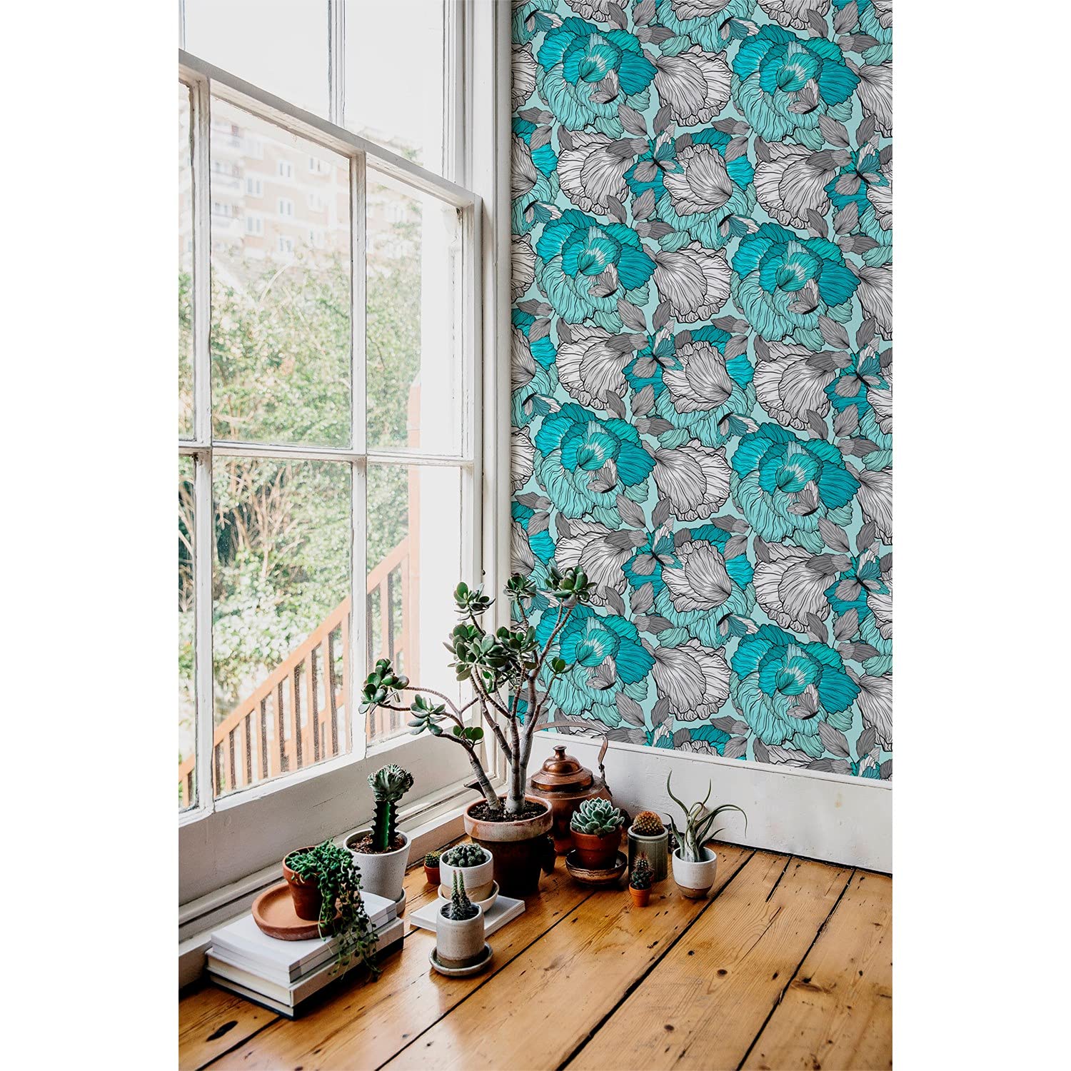 Papier Peint Chambre et Décoration Meuble Muralo Latex Fleurs Sketch