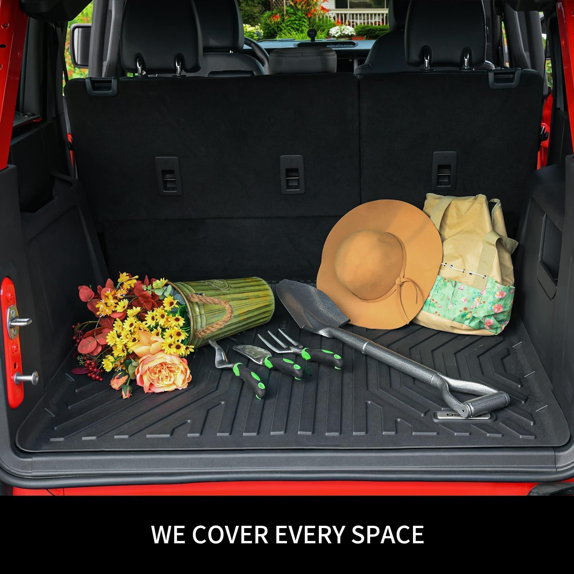 OEDRO Cargo Liner Fit for 2010-2024 Toyota 4Runner Standard Cargo Mats No 3rd Seat or No Sliding Cargo — view 2