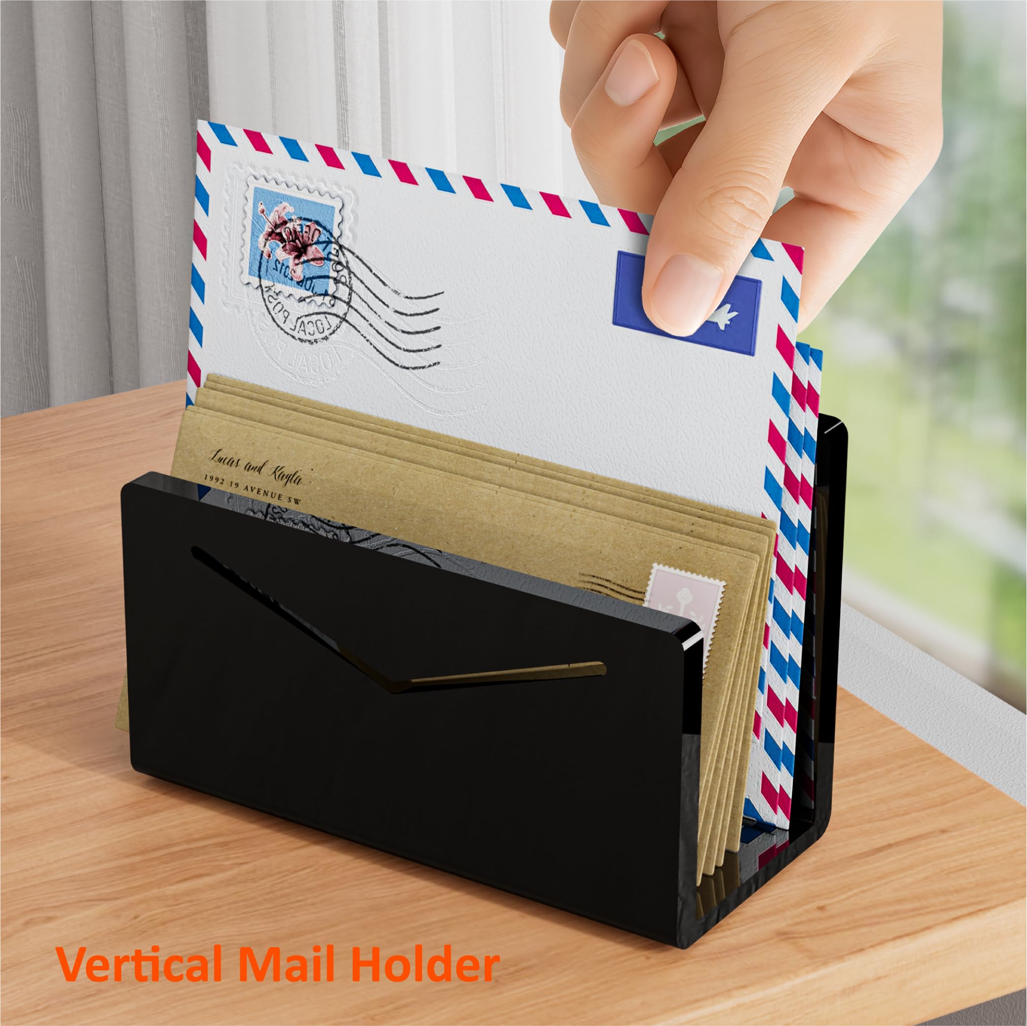 PORTE-COURRIER EN ACRYLIQUE, Organisateur De Fichiers Et De Lettres, Support EUR 15,80 - PicClick FR