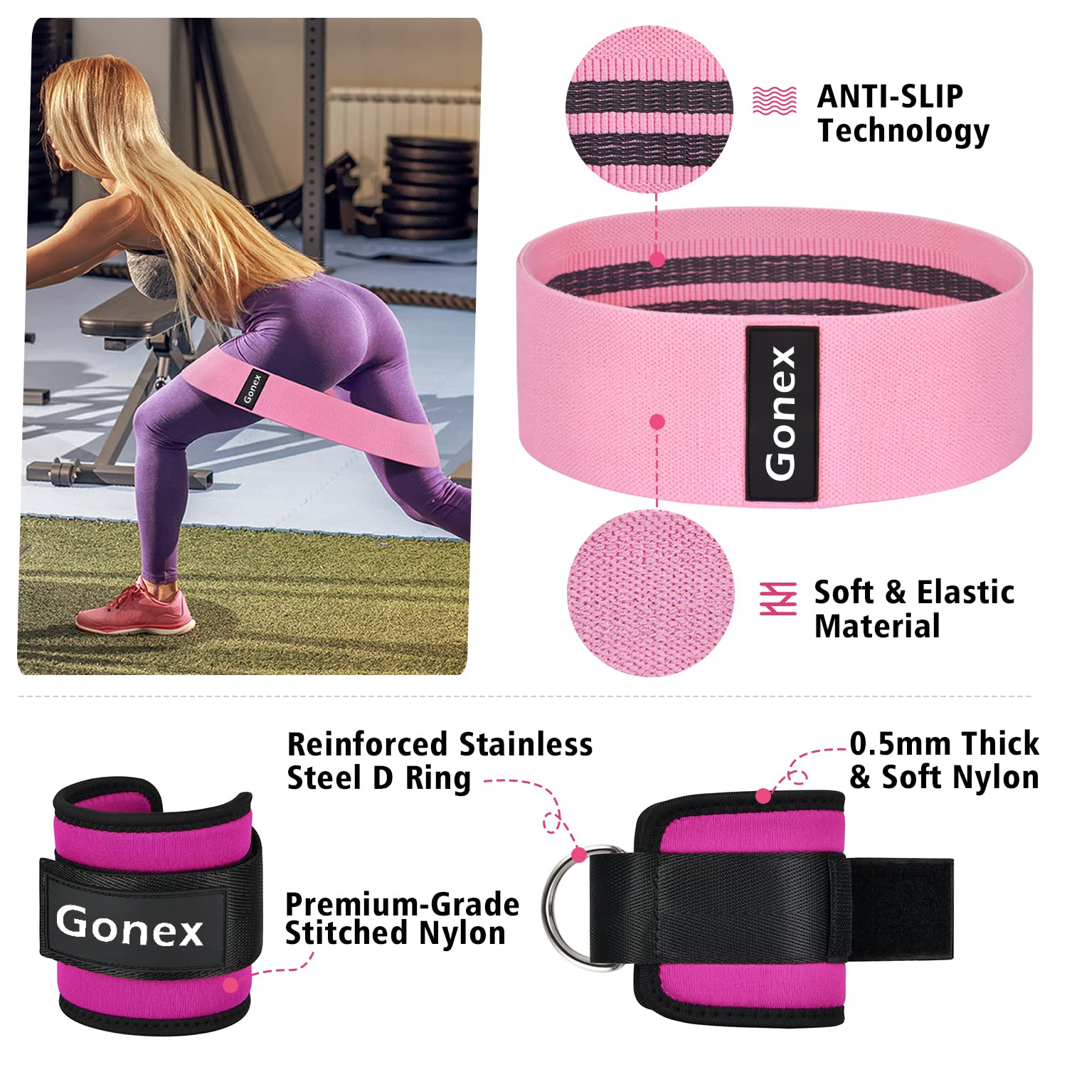 Gonex Cuscino Per Bilanciere - Per Squat, Hip Thrust E Allenamenti In Palesia Con Cinghie Incluse - Foto 12