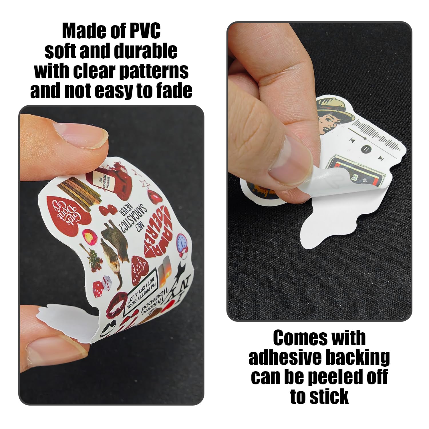 WUFGWBD 100 Trendy Stickers, Retro Stickers, Y2K Style Stickers, Creative And Interesting Stickers - Image 3