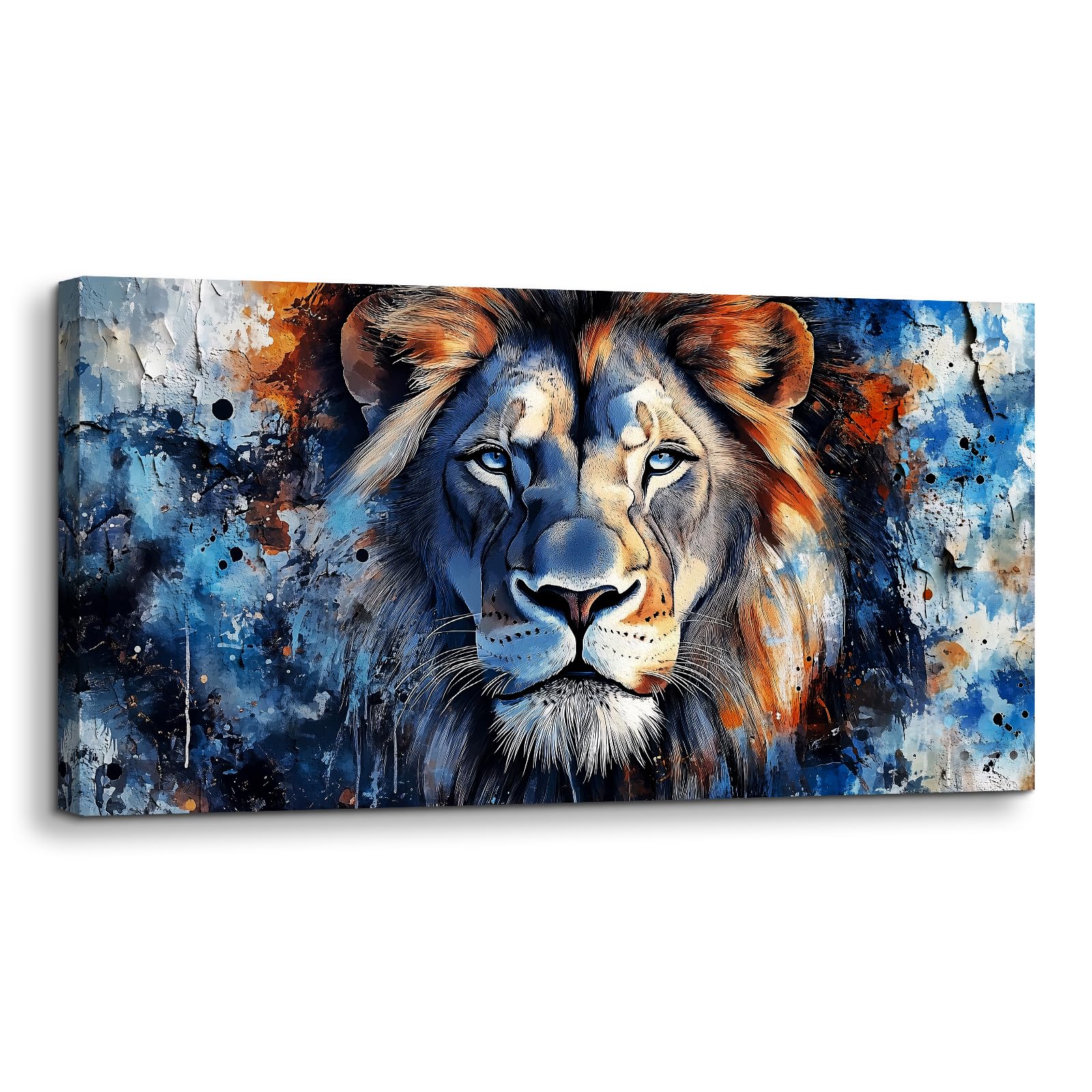 hyidecorart Tableau Decoration Murale Lion Artistiques Salon 50x100 cm