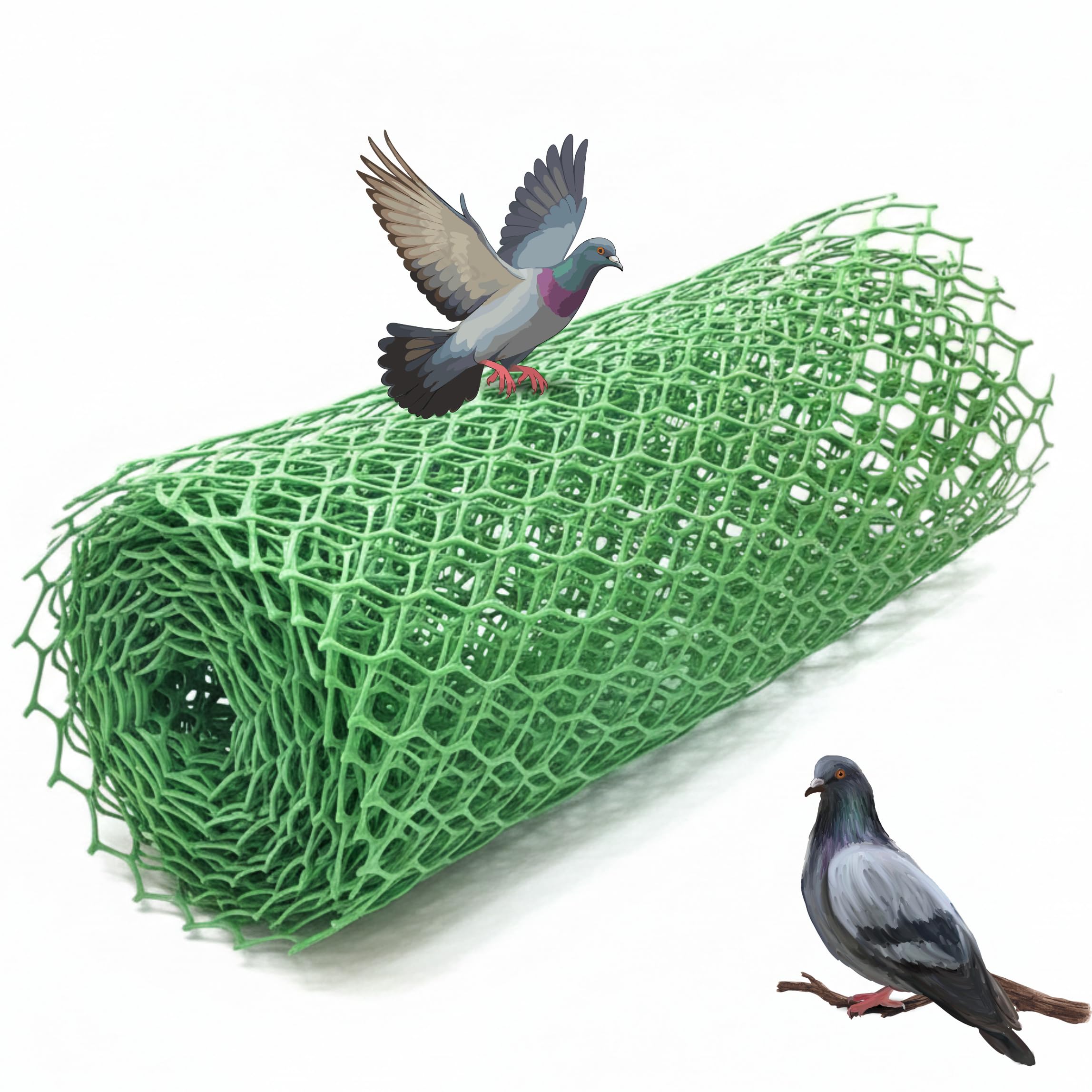 VG TARP UV Stabilized Bird Net | Anti Bird Net | Pigeon Net & Garden Net, PVC HDPE, 800 GSM | Green 4FT X 5FT-image-10