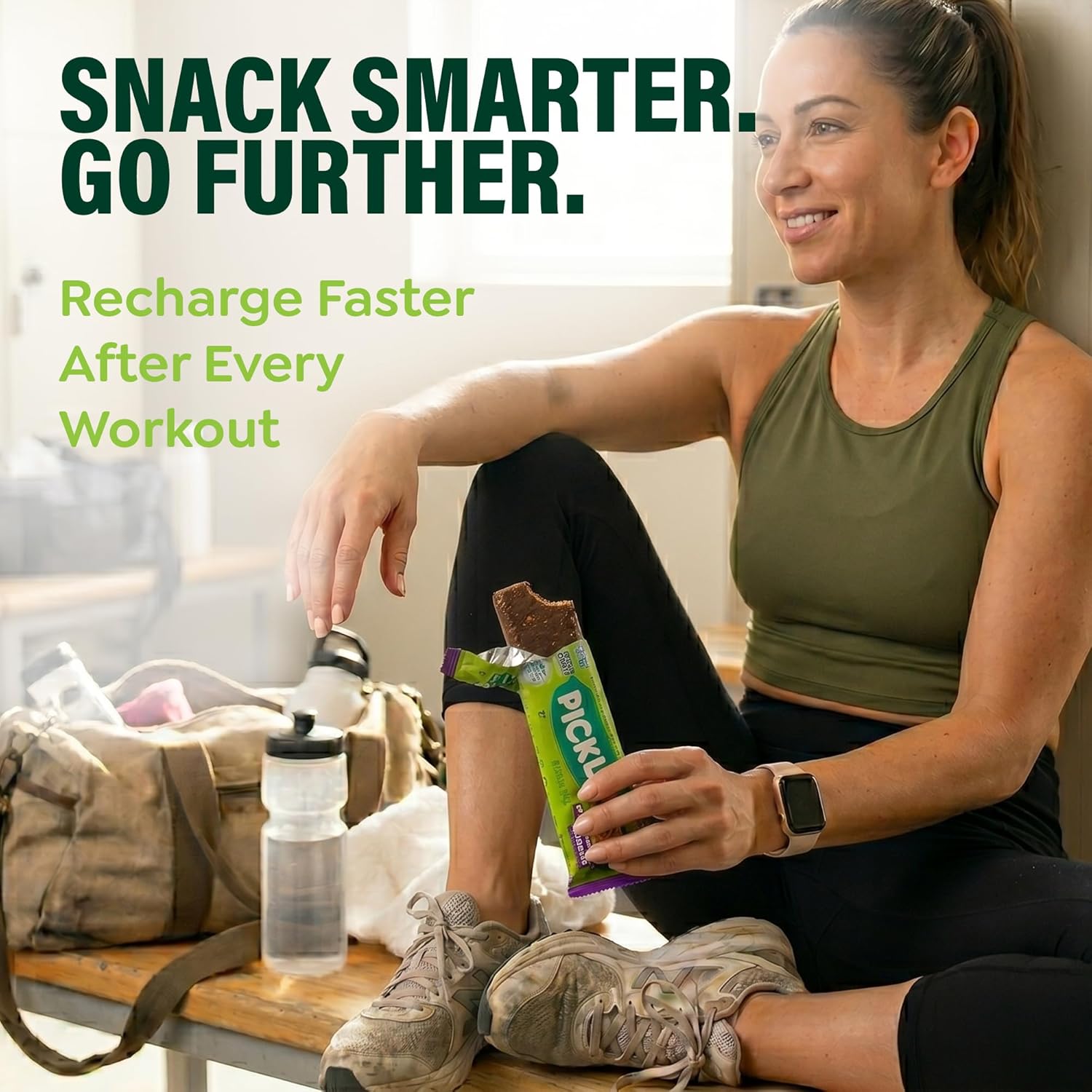 Pickle Bar Chocolate Peanut Butter Protein Bars – Pickle-Powered Hydration & Energy Bar, No Pickle Taste – 16g Protein, Electrolytes, Gluten Free, Keto Friendly, 12 Count