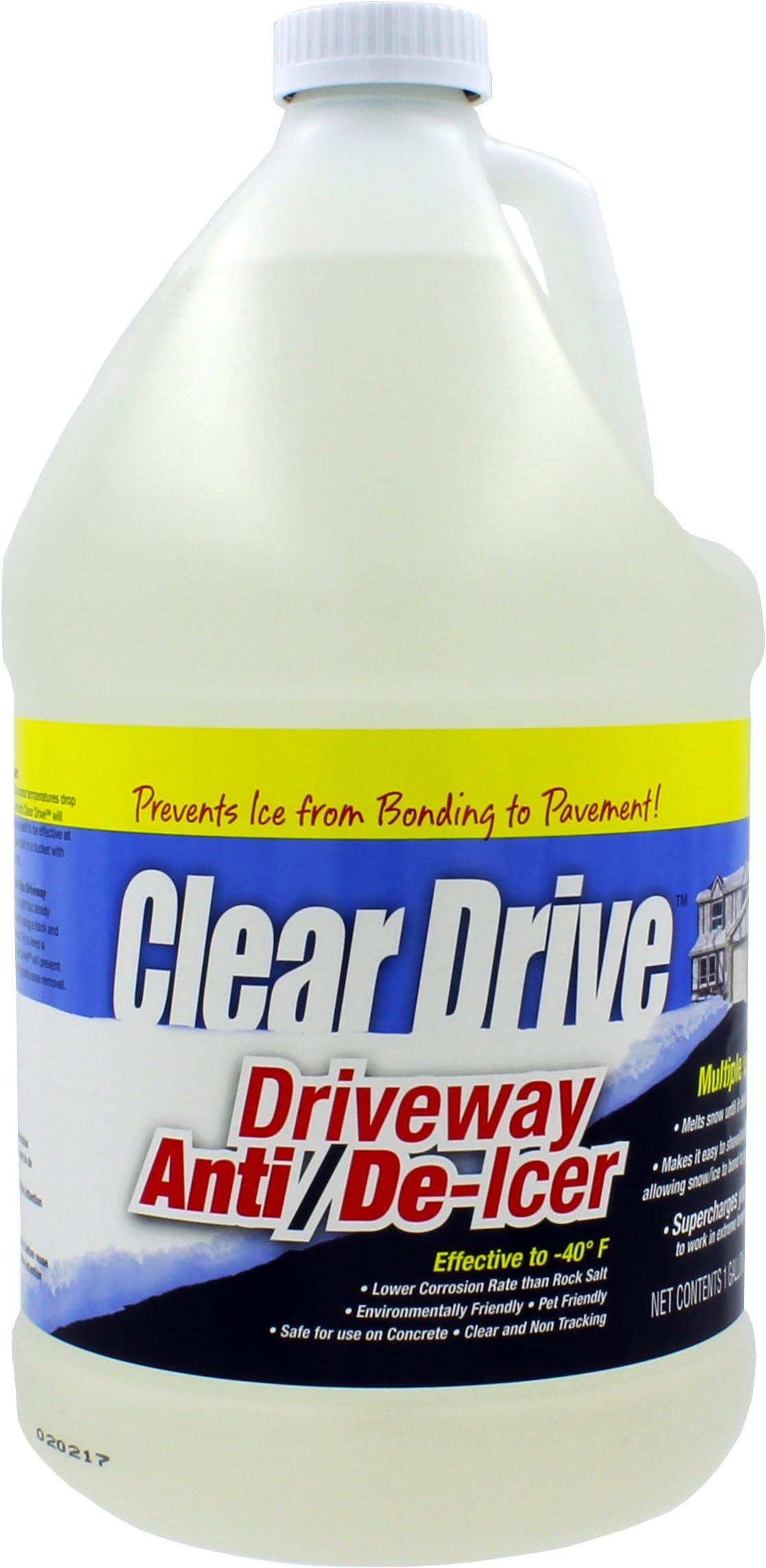Clear Drive Liquid Calcium Chloride Professional Ice Melter - Pet Safe, Non-Toxic, All-Natural Formula, for De-Icing and Melting Snow and Ice - Works in The Toughest and Coldest Winter Weather!