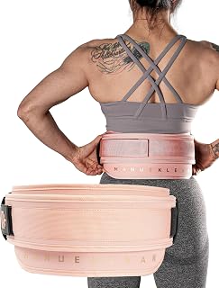 MANUEKLEAR Double-Layer Weightlifting Belt with Quick-Release Carabiner - Back Support for Squats, Deadlifts, Powerlifting Men & Women