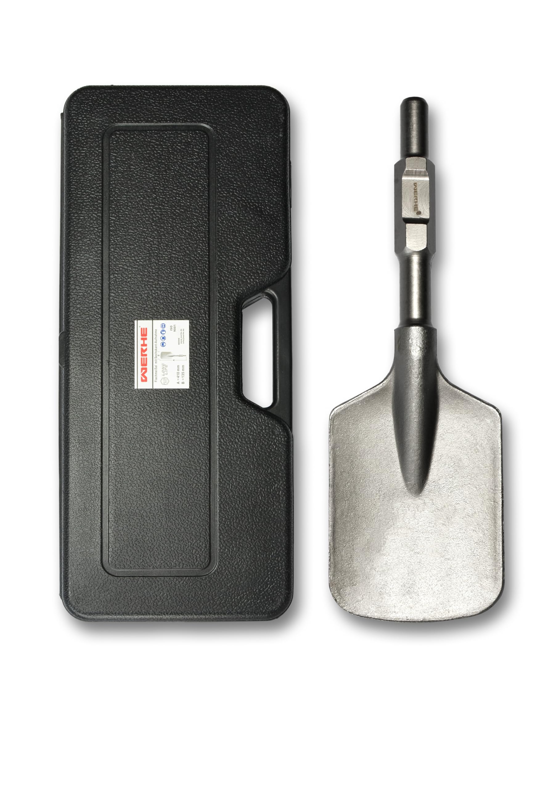 Scalpello A Vanga SDS Esagonale 135x410mm - Per Martello Demolitore | Per Asfalto E Cemento | Professionale - Foto 4